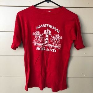 Vintage Amsterdam Netherlands thick material tee